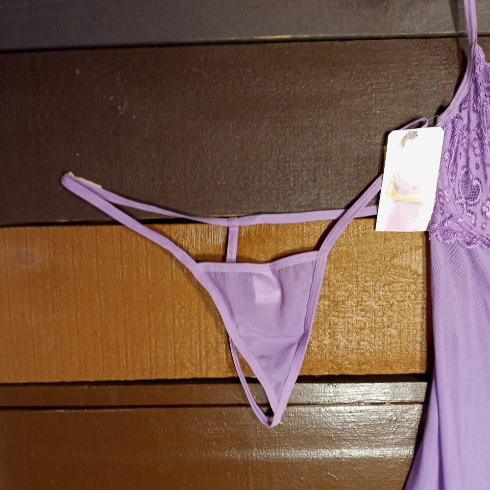 NWT Sexy XXL Lover's Lane Lilac Lace Gorgeous Lingerie - Picture 7 of 14